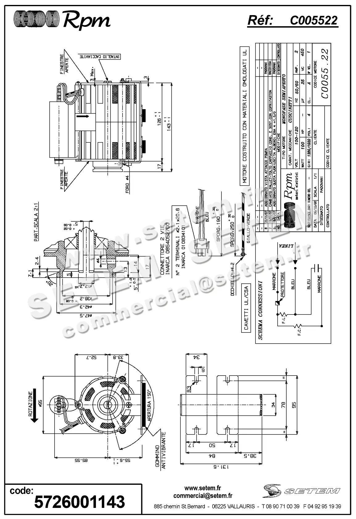 5726001143-MOTEUR RPM C005522