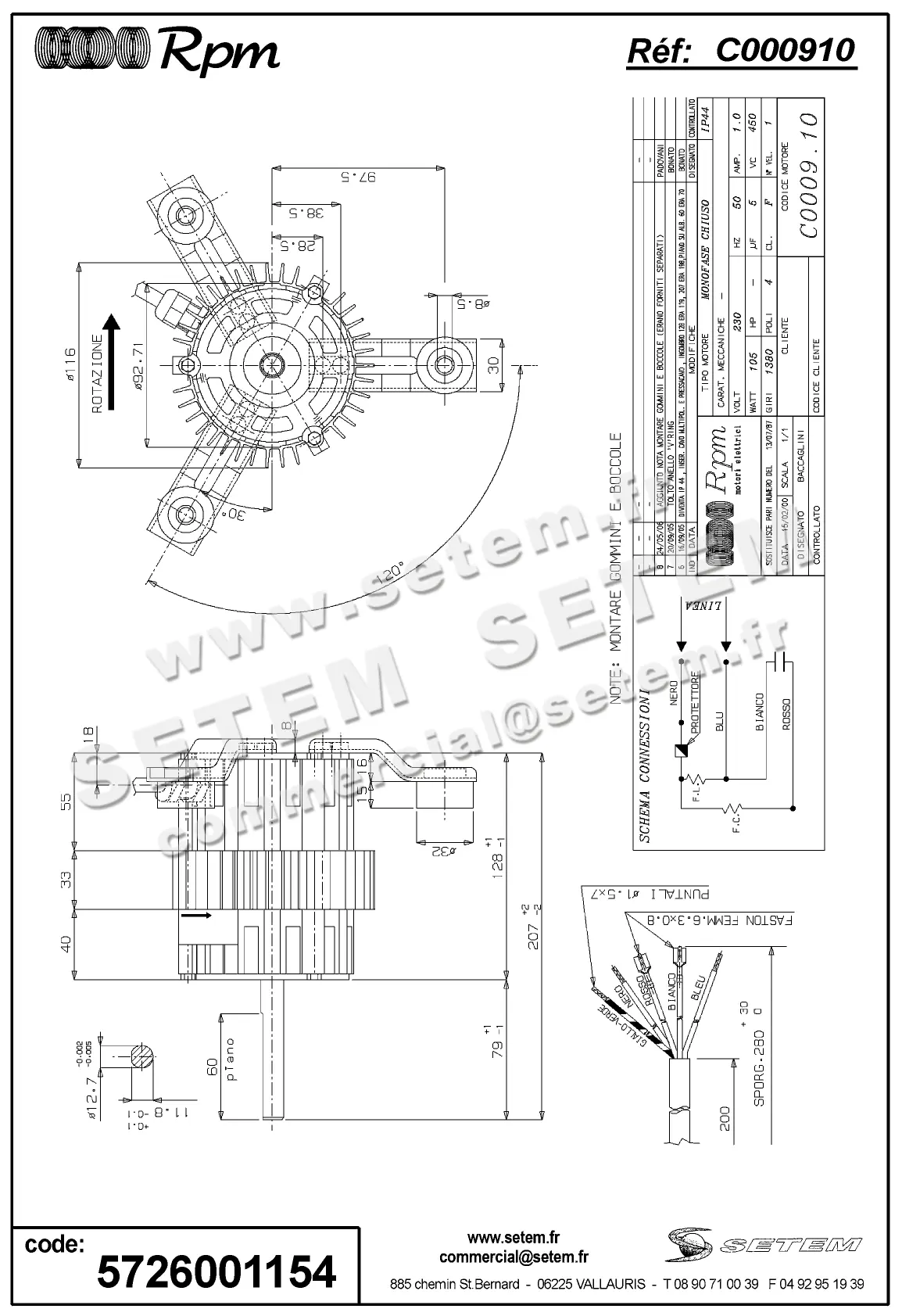 5726001154-MOTEUR RPM C000910