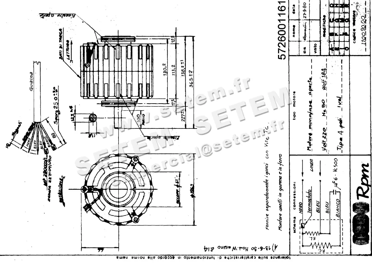 5726001161-MOTEUR RPM 11009000
