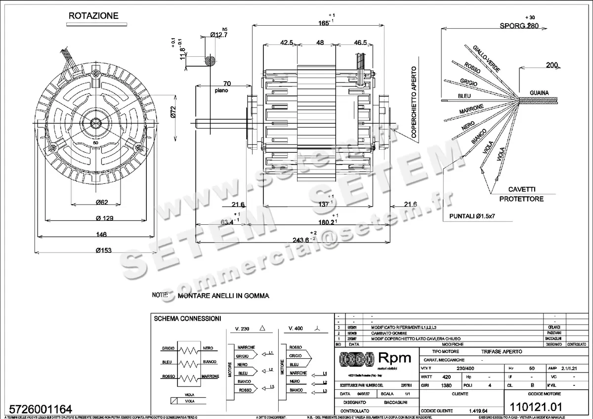 5726001164-MOTEUR RPM 11012101 "141964"