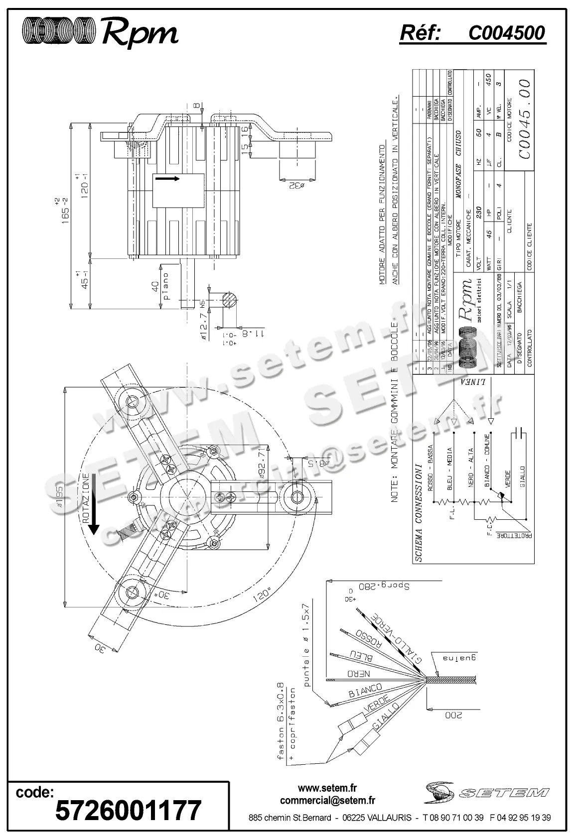 5726001177-MOTEUR RPM C004500
