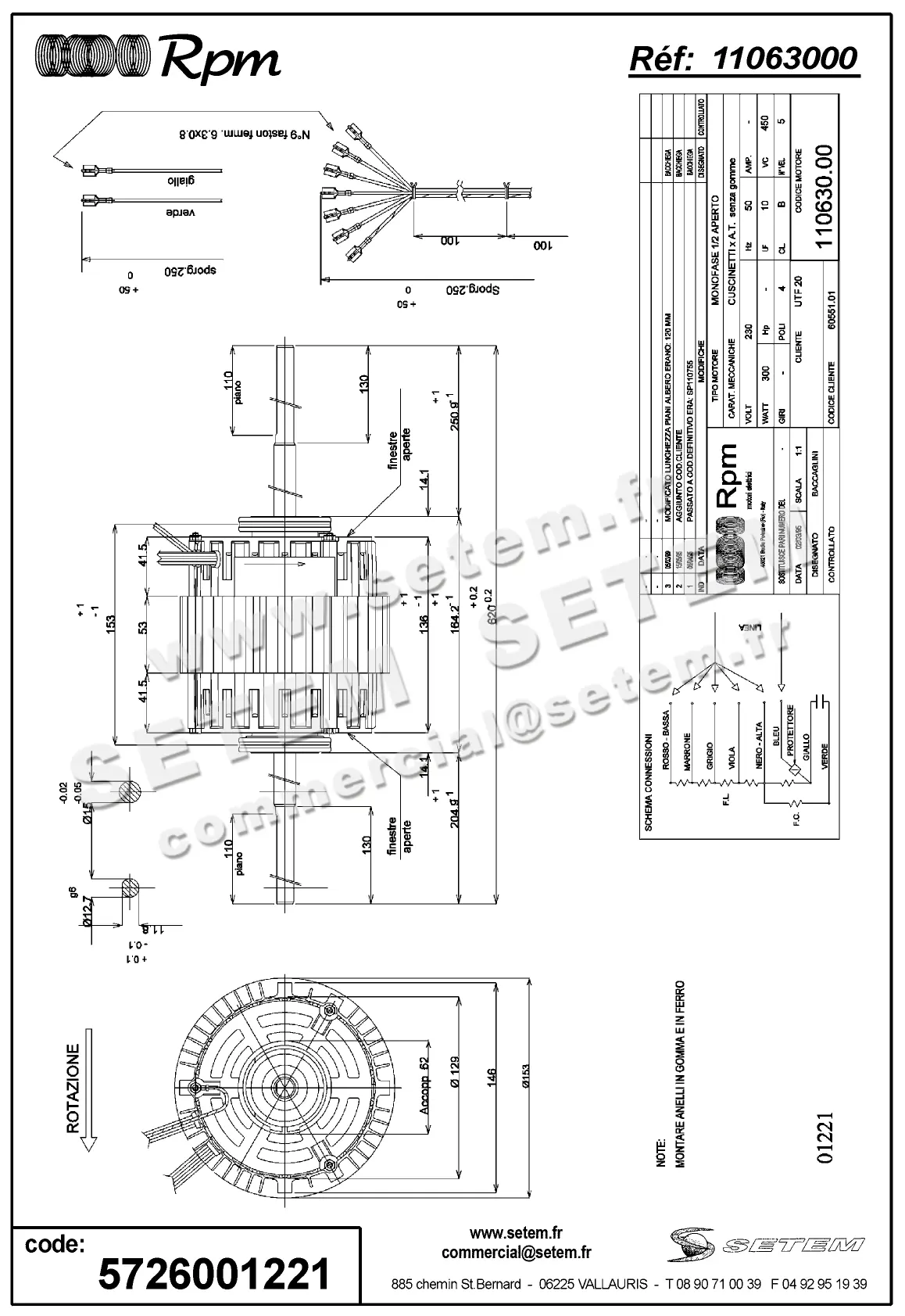 5726001221-MOTEUR RPM 11063000