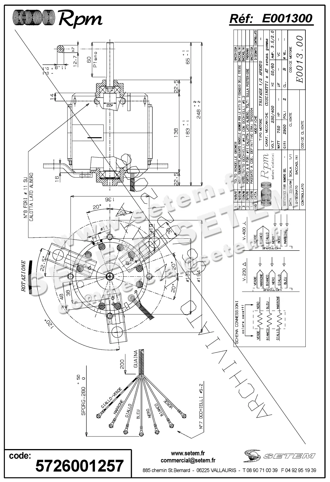 5726001257-MOTEUR RPM E001300