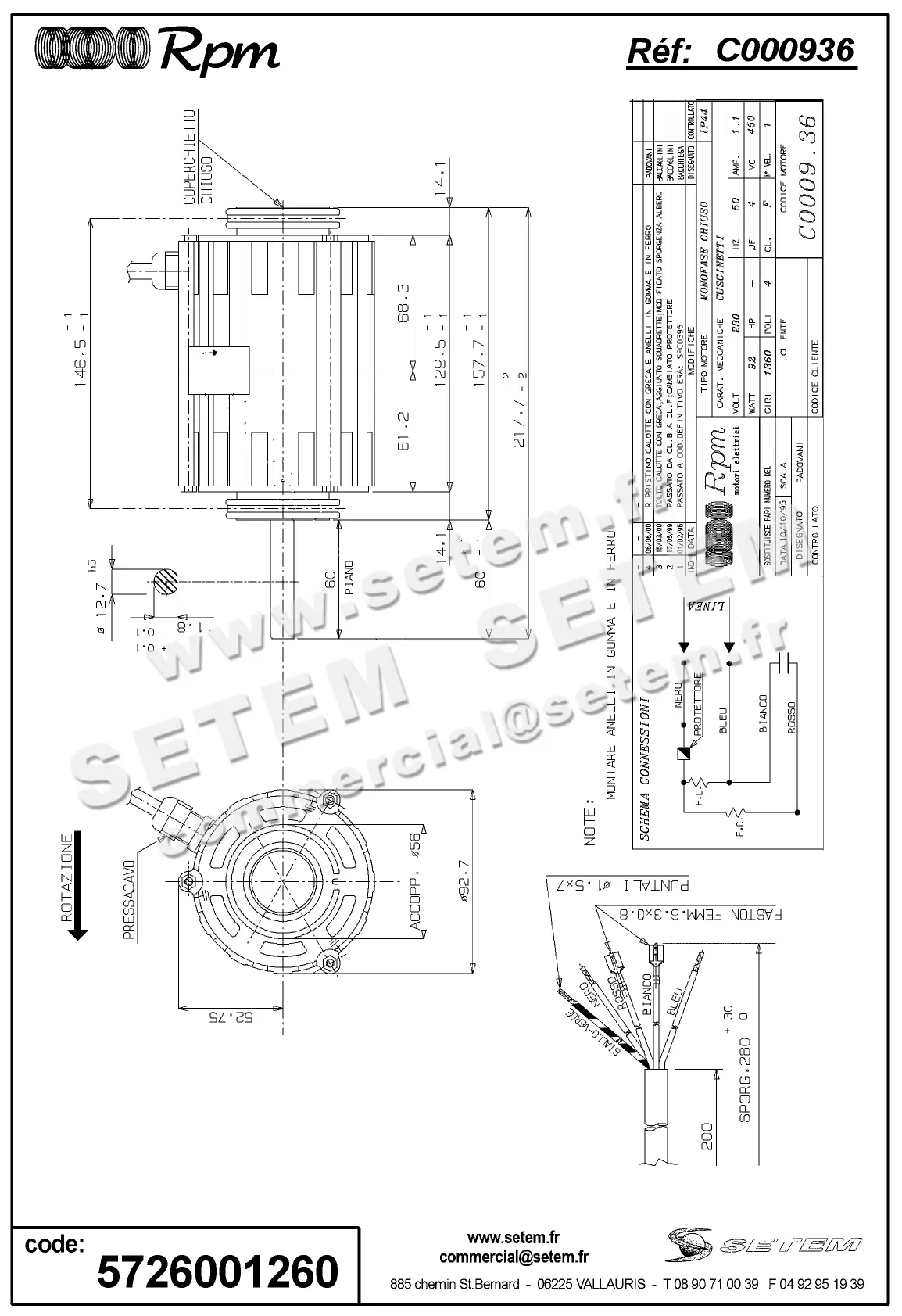 5726001260-MOTEUR RPM C000936