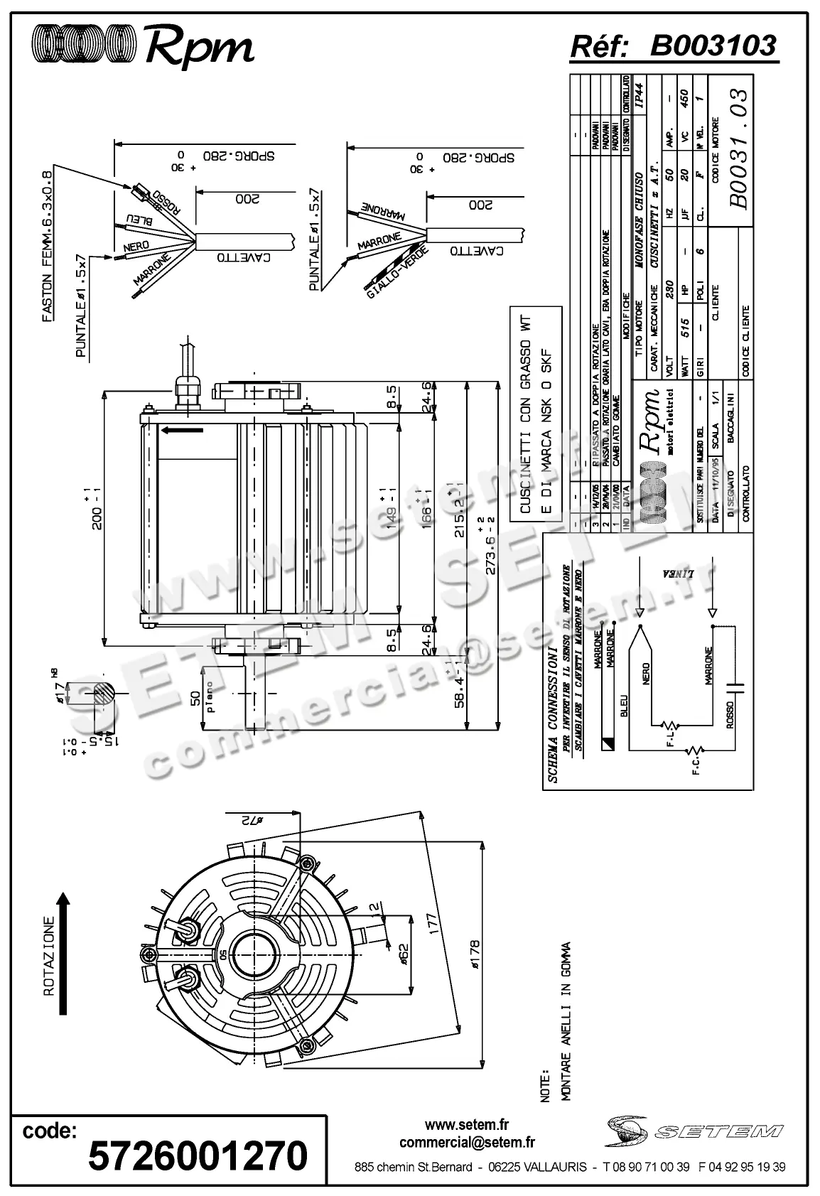 5726001270-MOTEUR RPM B003103