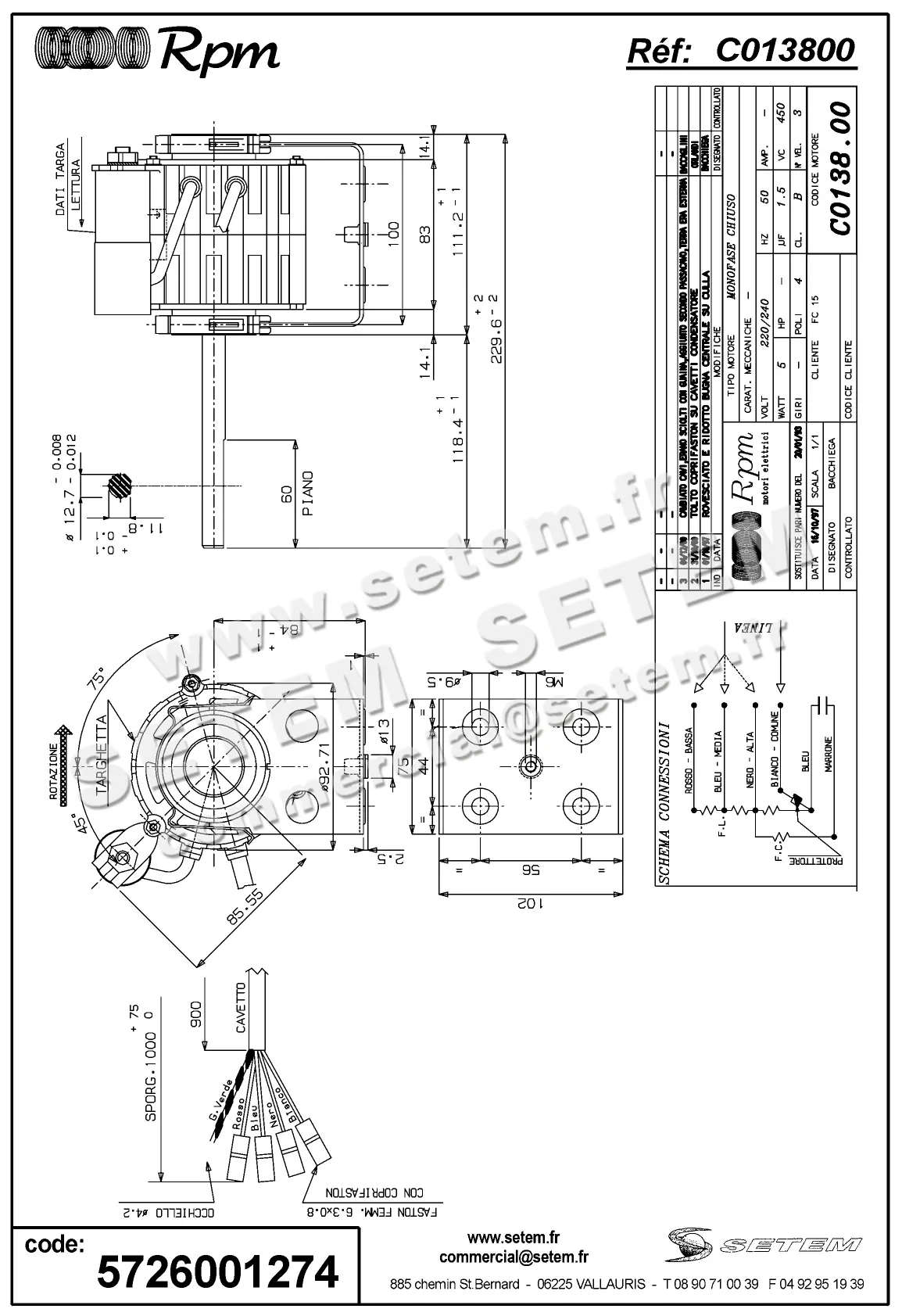 5726001274-MOTEUR RPM C013800