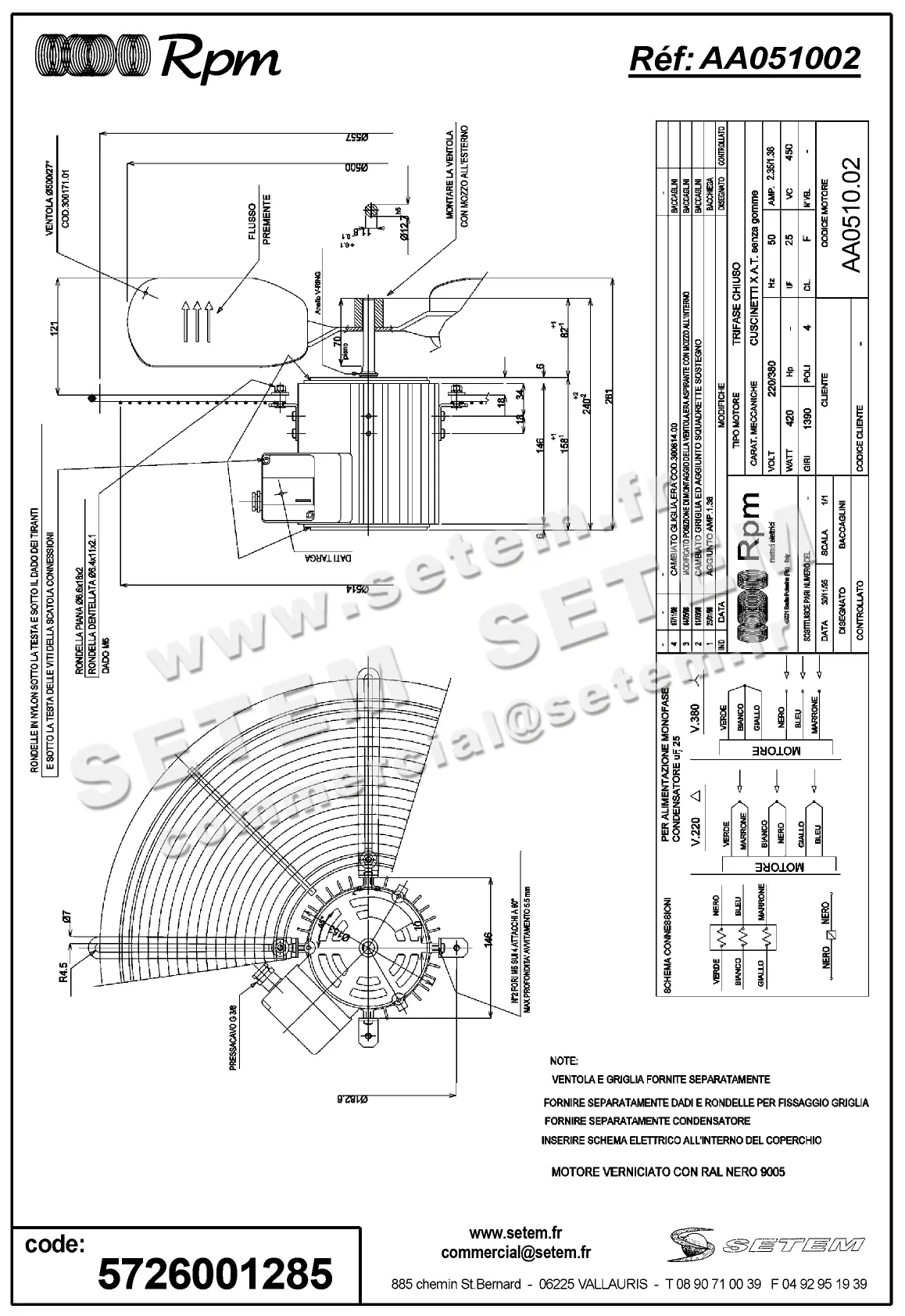 5726001285-MOTEUR RPM AA051002