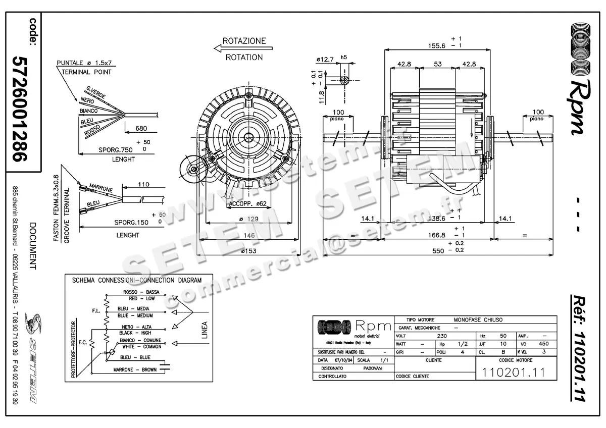 5726001286-MOTEUR RPM 11020111