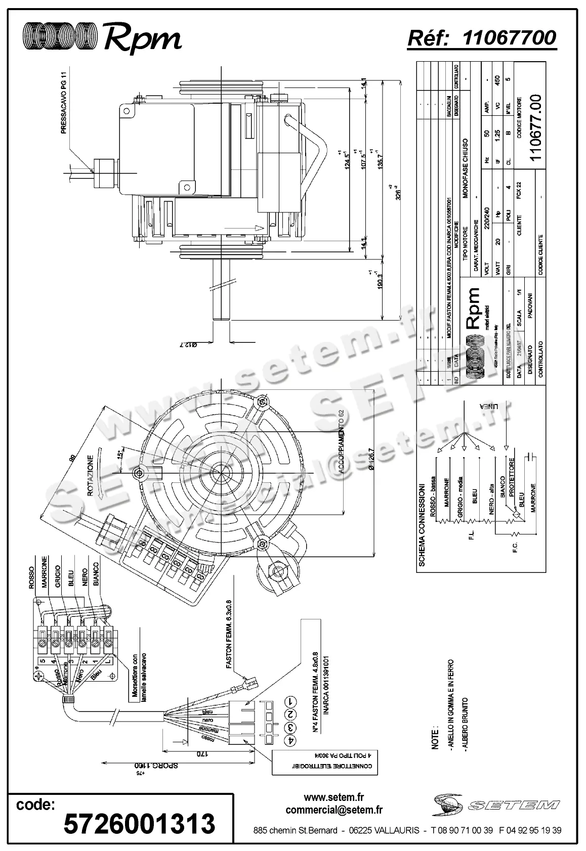 5726001313-MOTEUR RPM 11067700