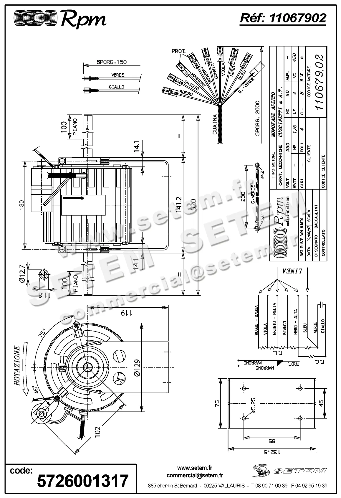 5726001317-MOTEUR RPM 11067902 2