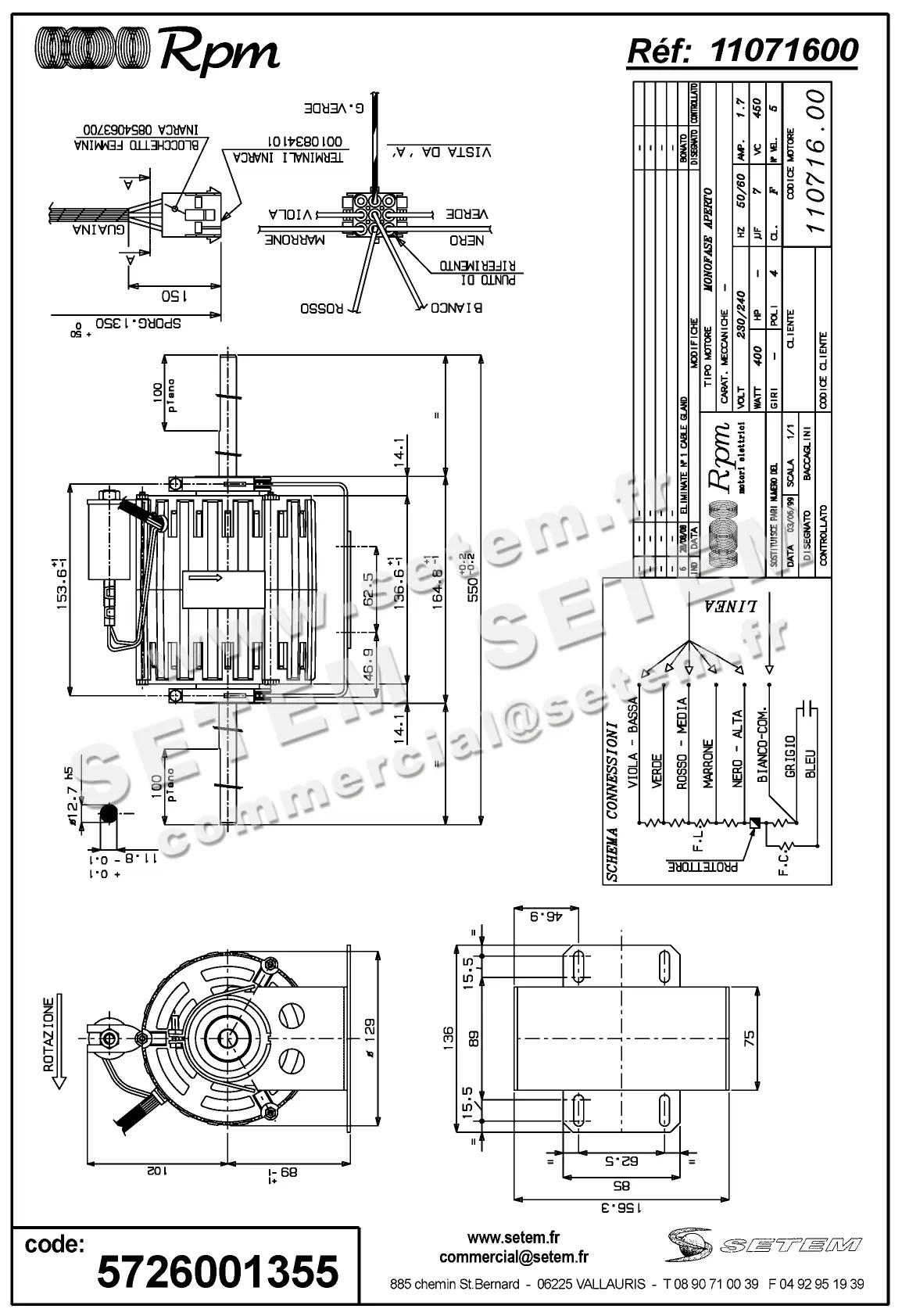 5726001355-MOTEUR RPM 11071600