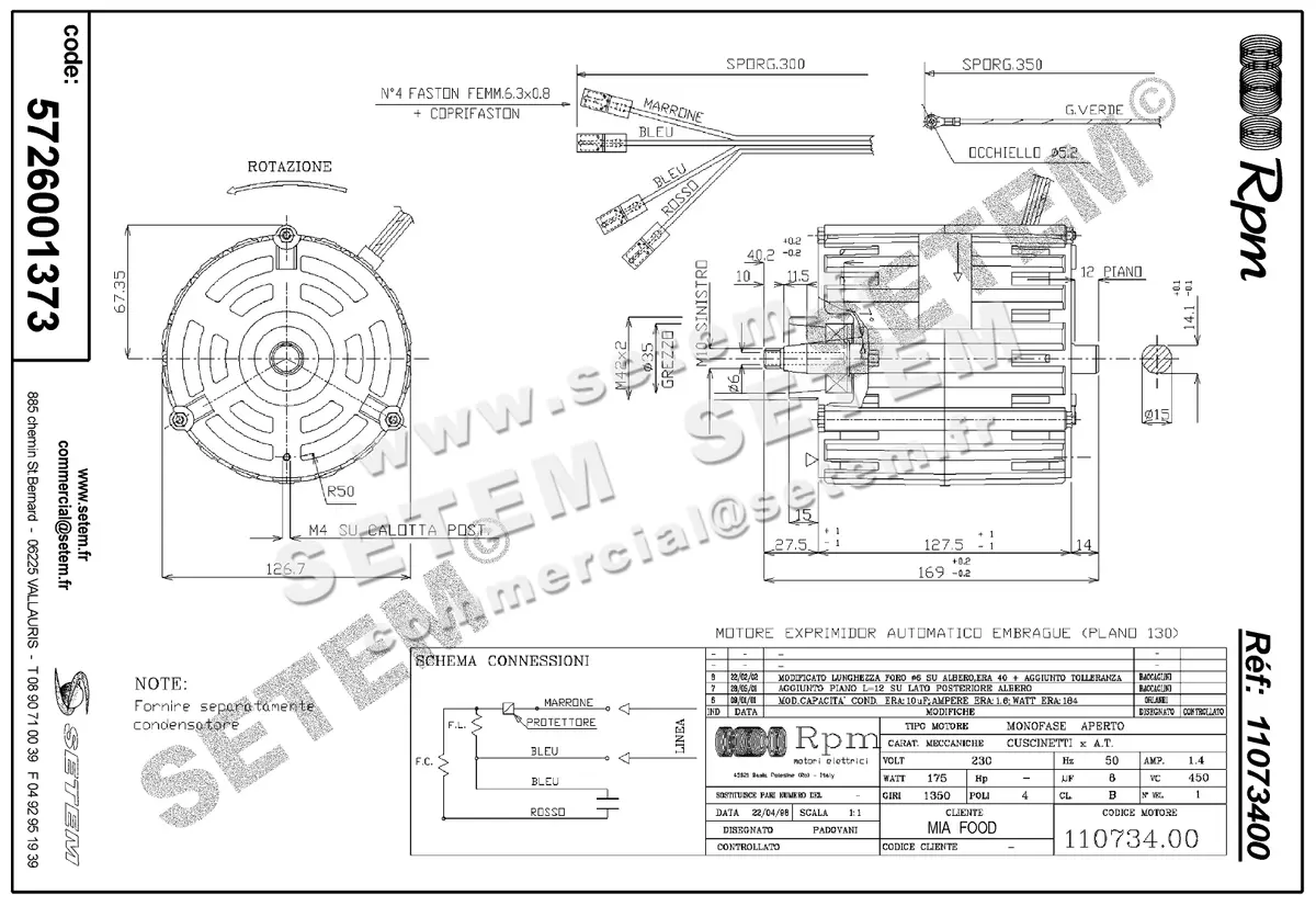 5726001373-MOTEUR RPM 11073400
