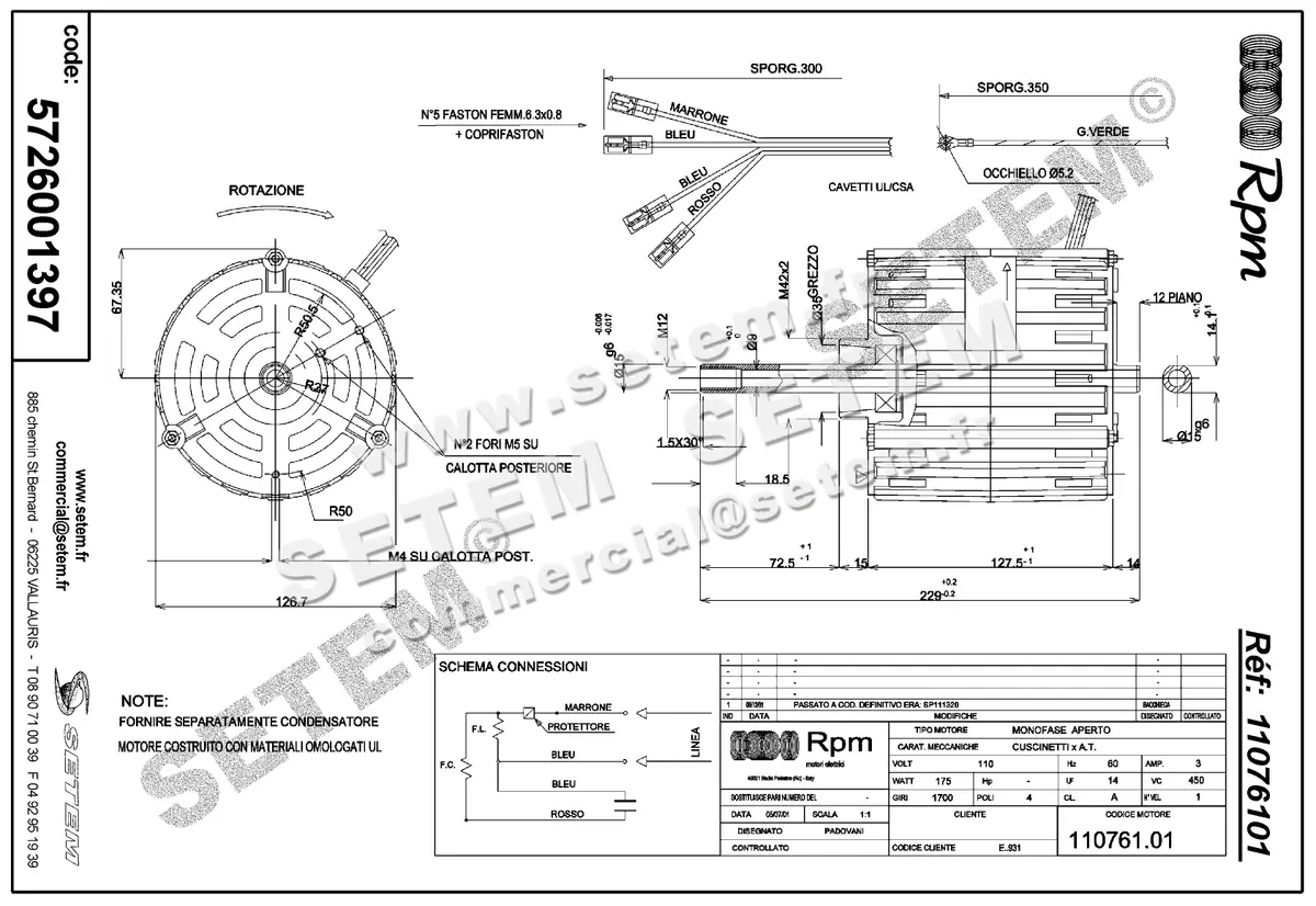 5726001397-MOTEUR RPM 11076101