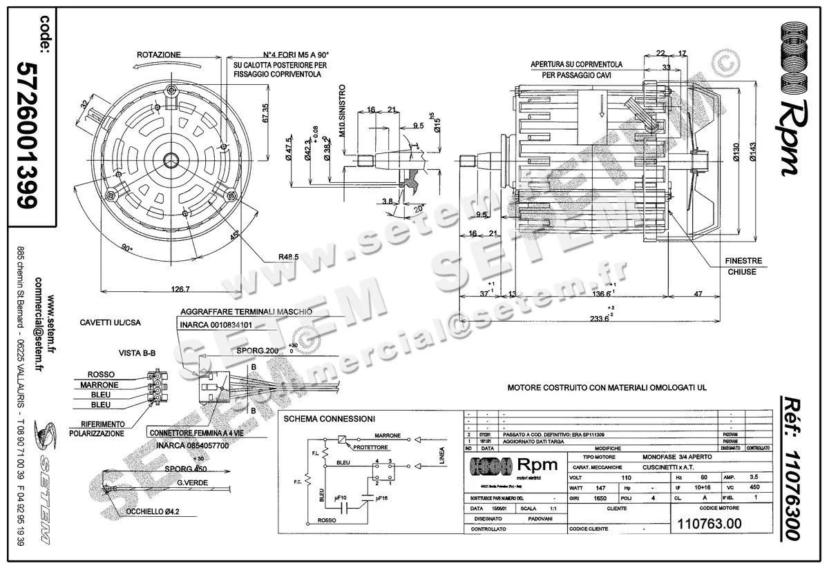 5726001399-MOTEUR RPM 11076300