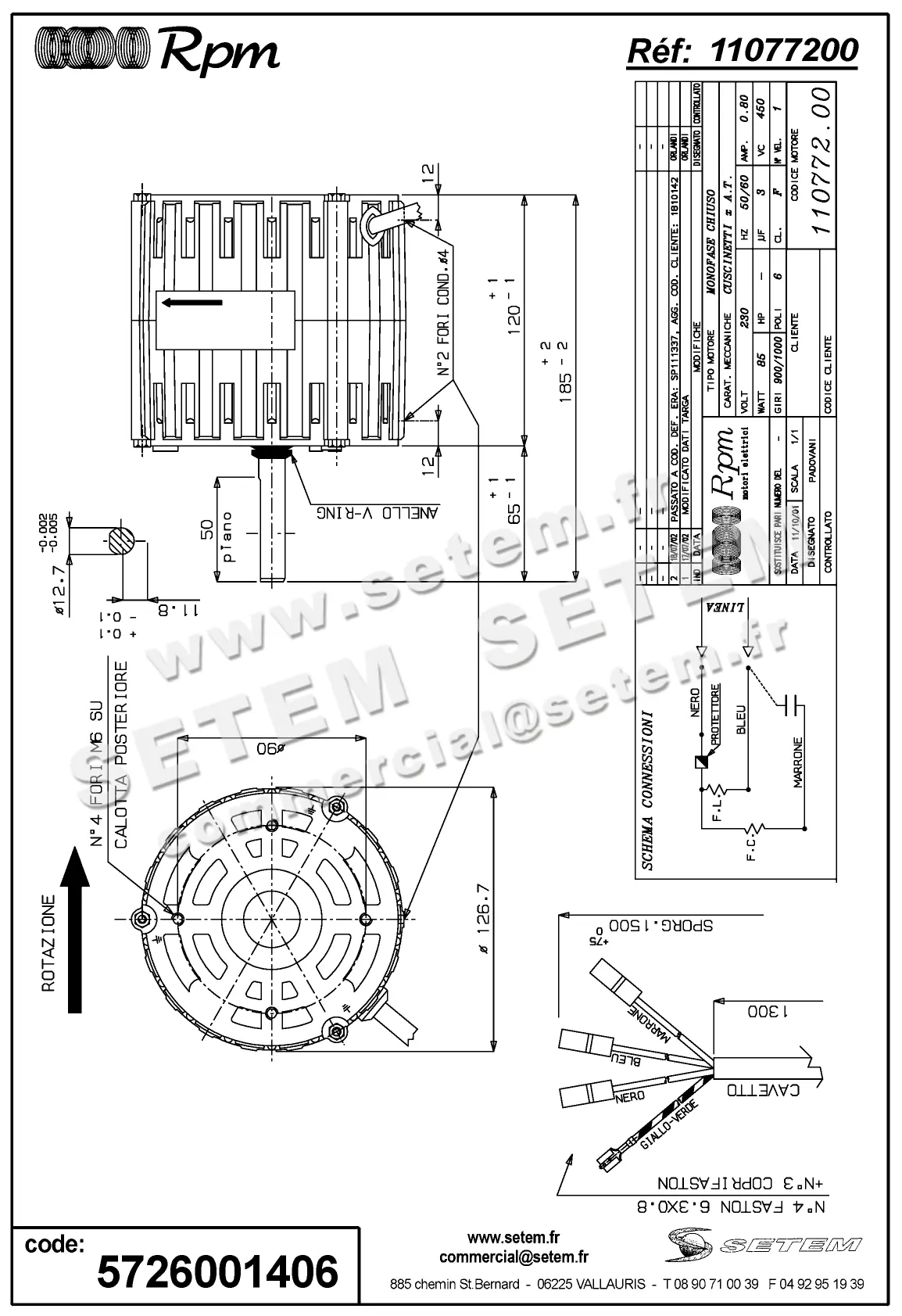 5726001406-MOTEUR RPM 11077200
