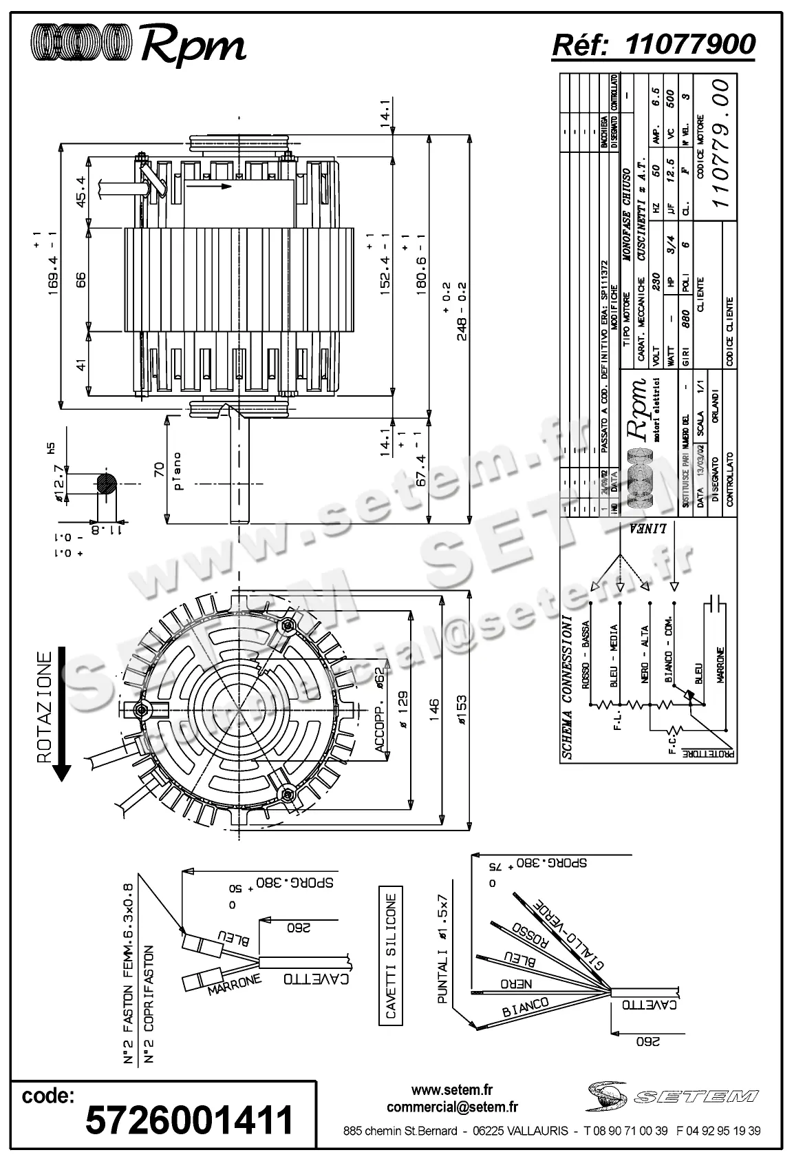 5726001411-MOTEUR RPM 11077900