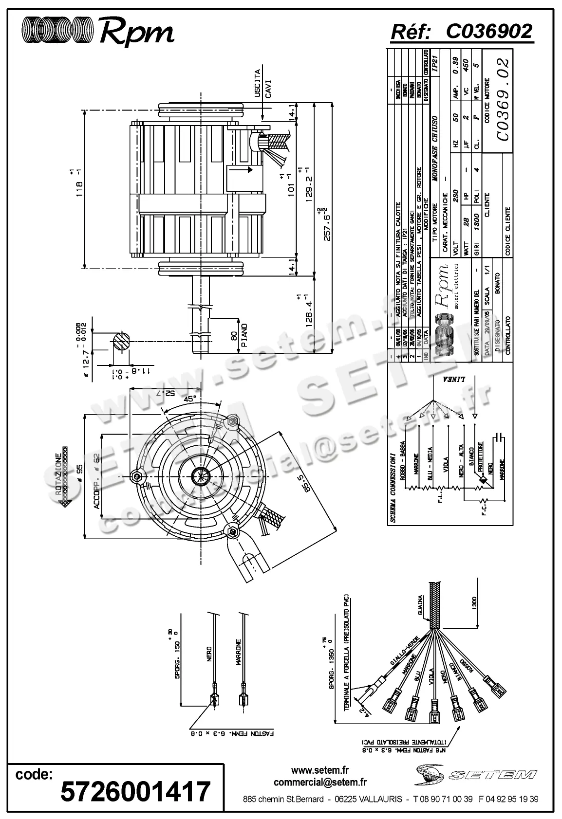 5726001417-MOTEUR RPM C036902 3