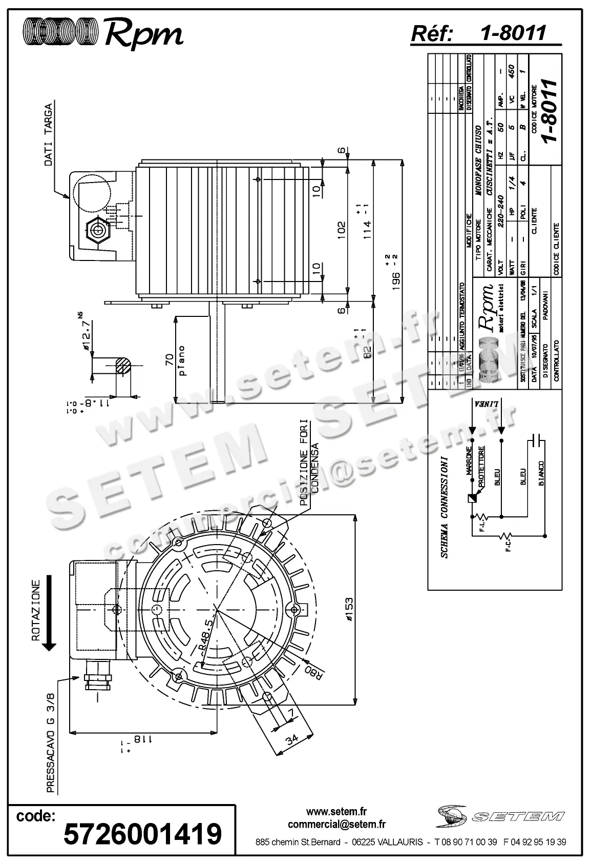5726001419-MOTEUR RPM 1.8011 "RSB4180" 2