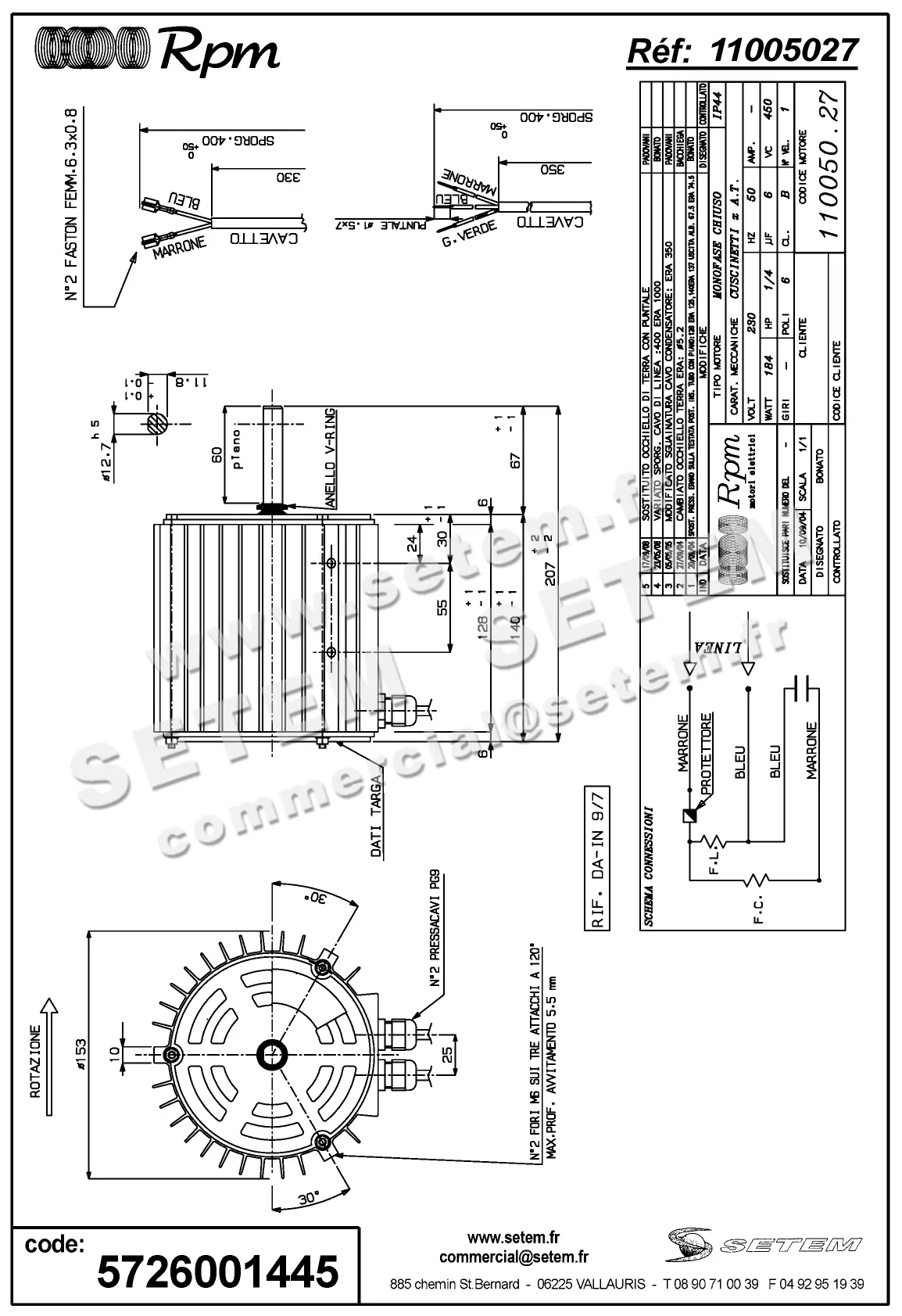 5726001445-MOTEUR RPM 11005027