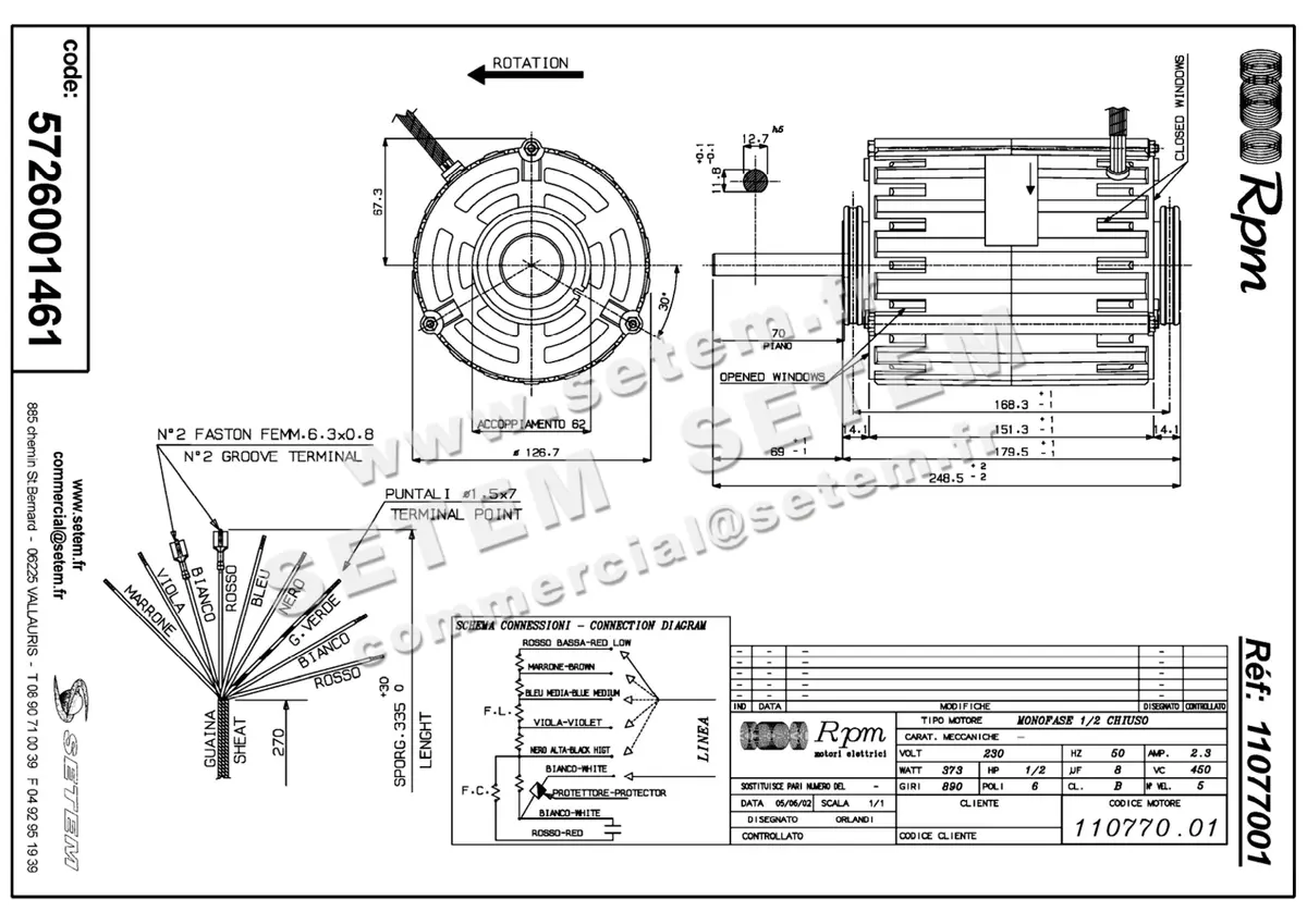 5726001461-MOTEUR RPM 11077001