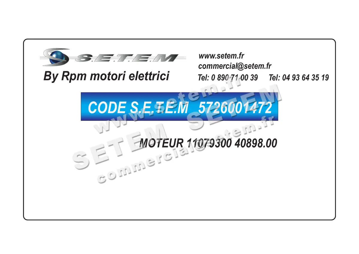 5726001472-MOTEUR RPM 11079300 "40898.00" 4
