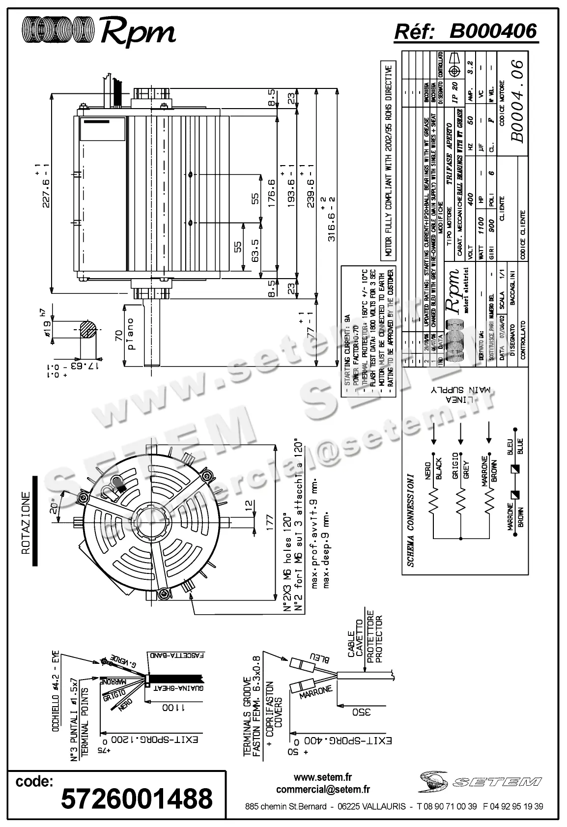 5726001488-MOTEUR RPM B000406