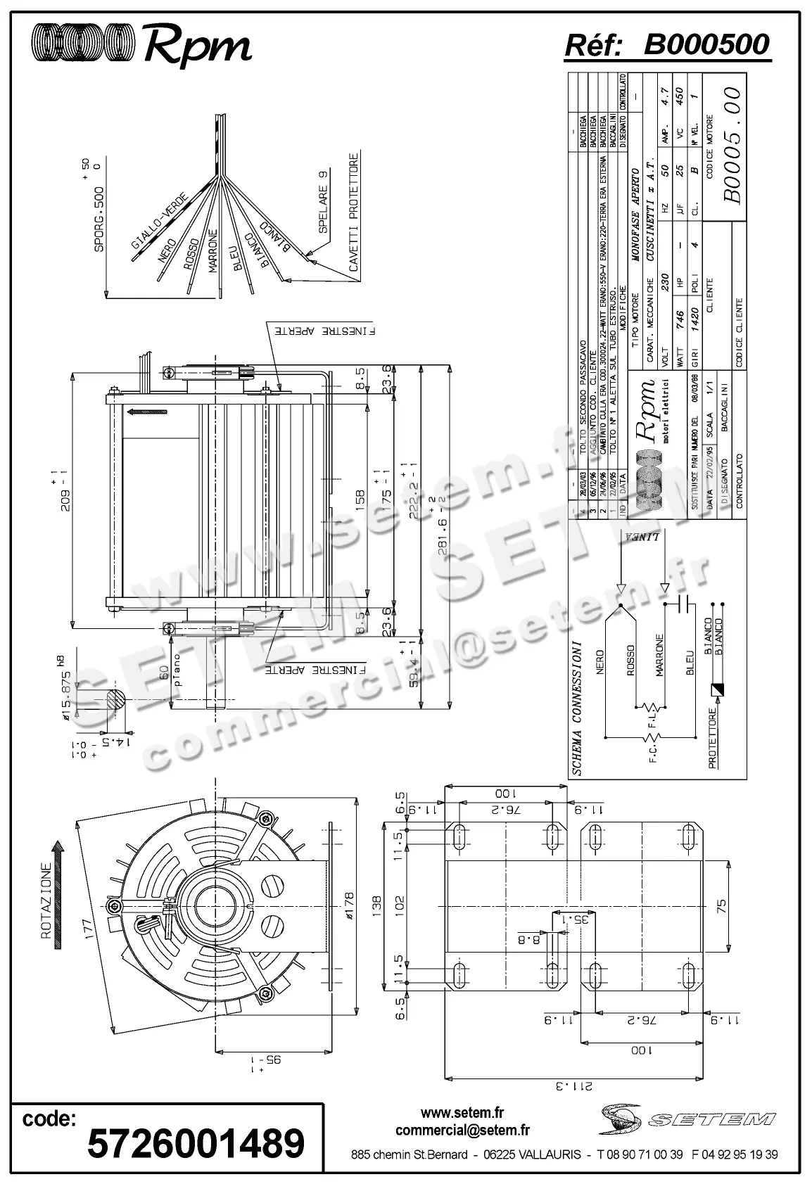 5726001489-MOTEUR RPM B000500