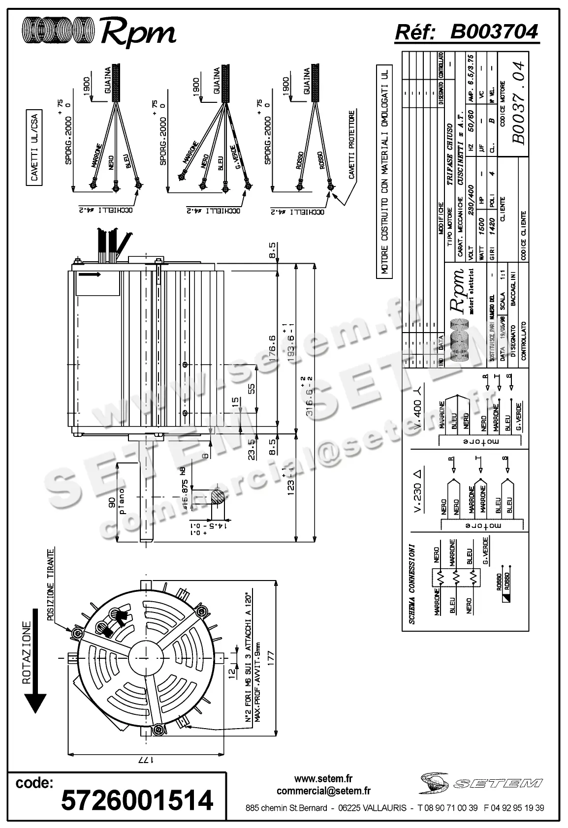 5726001514-MOTEUR RPM B003704