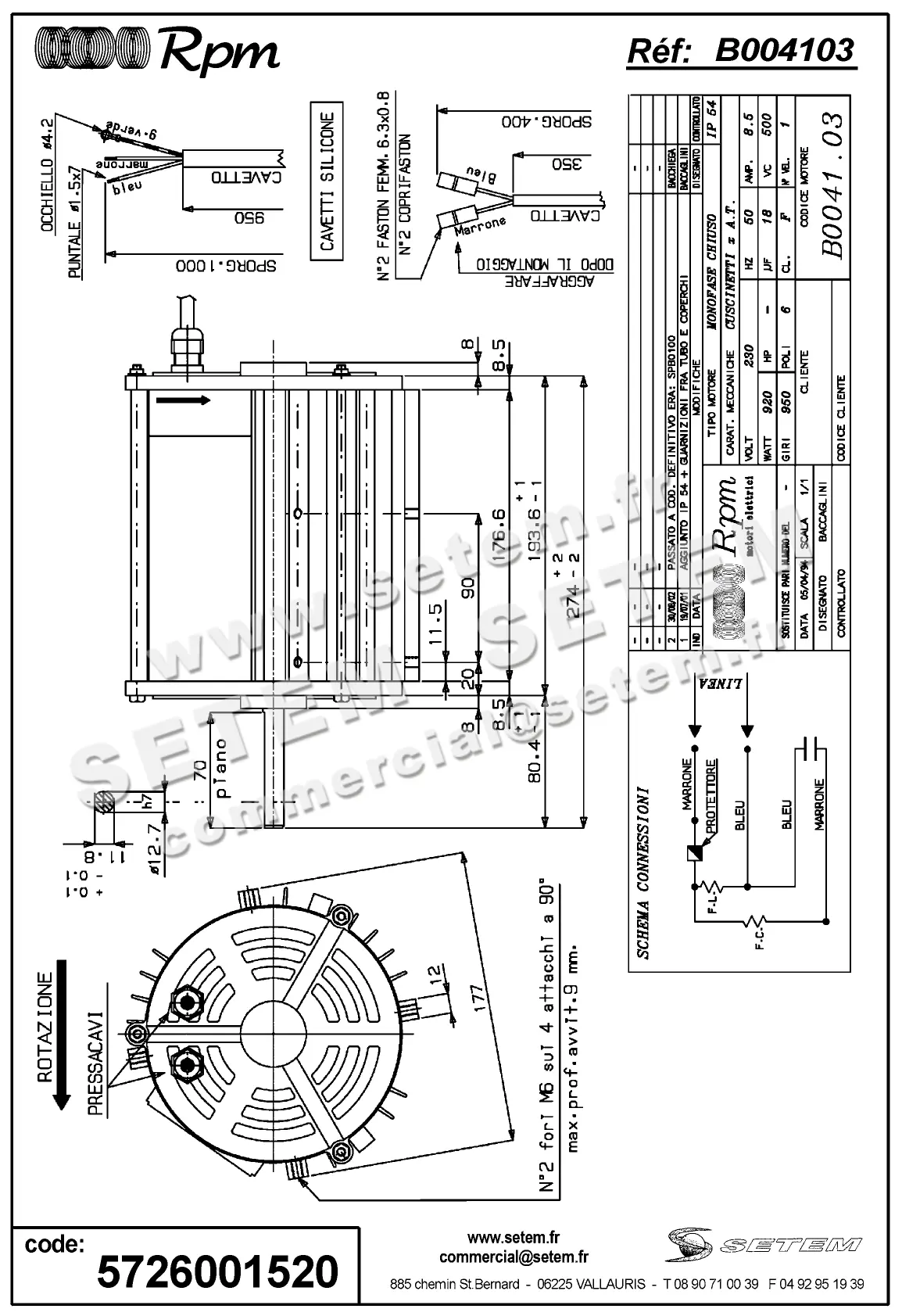 5726001520-MOTEUR RPM B004103