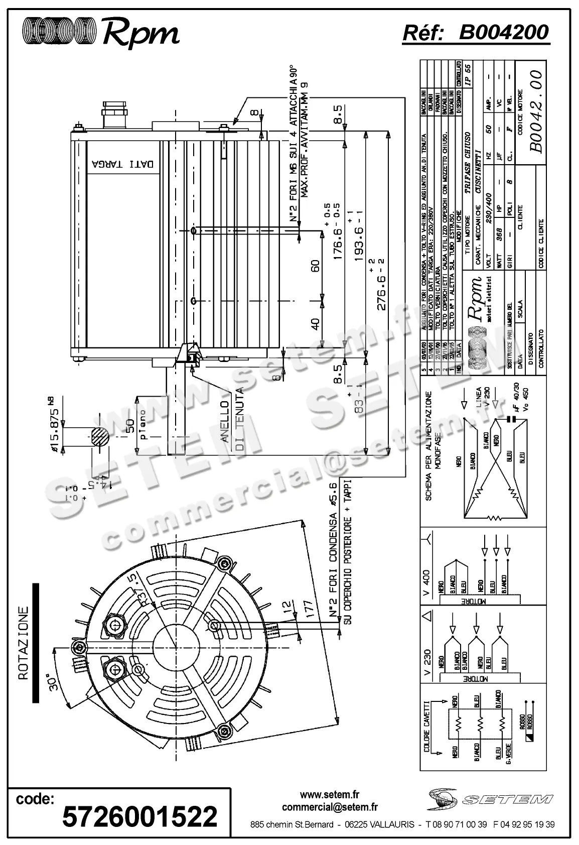 5726001522-MOTEUR RPM B004200