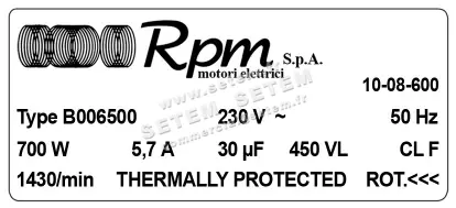 5726001540-MOTEUR RPM B006500 3