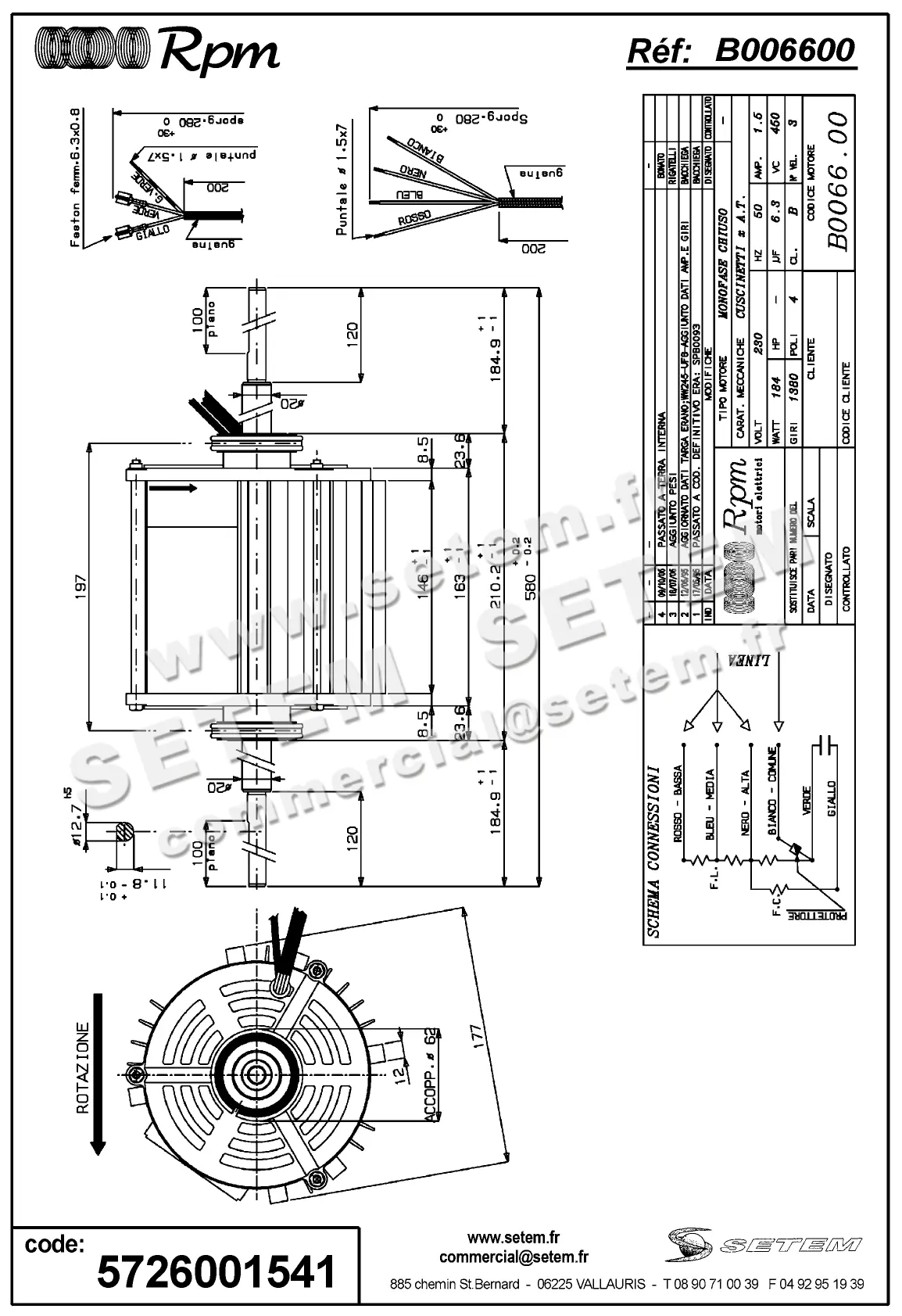 5726001541-MOTEUR RPM B006600