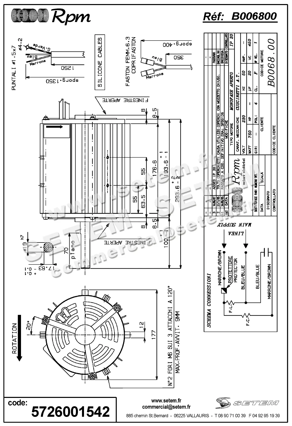 5726001542-MOTEUR RPM B006800