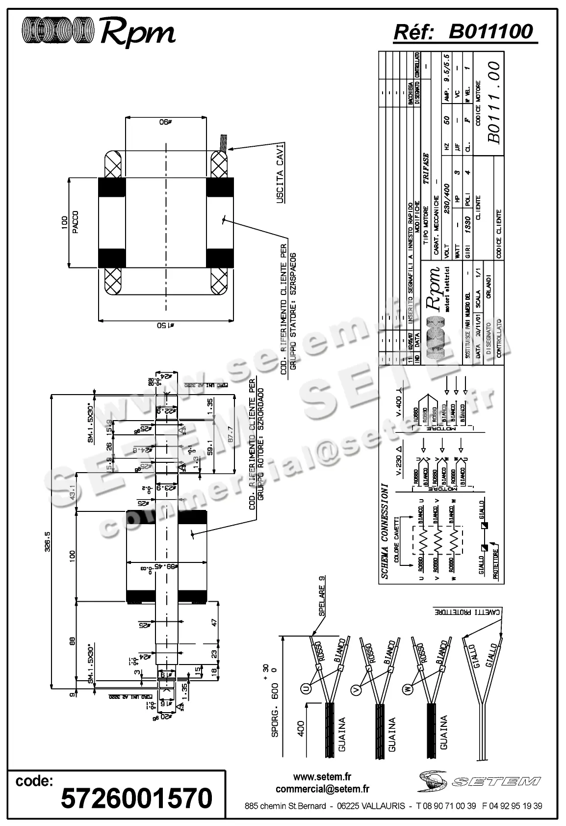 5726001570-MOTEUR RPM B011100