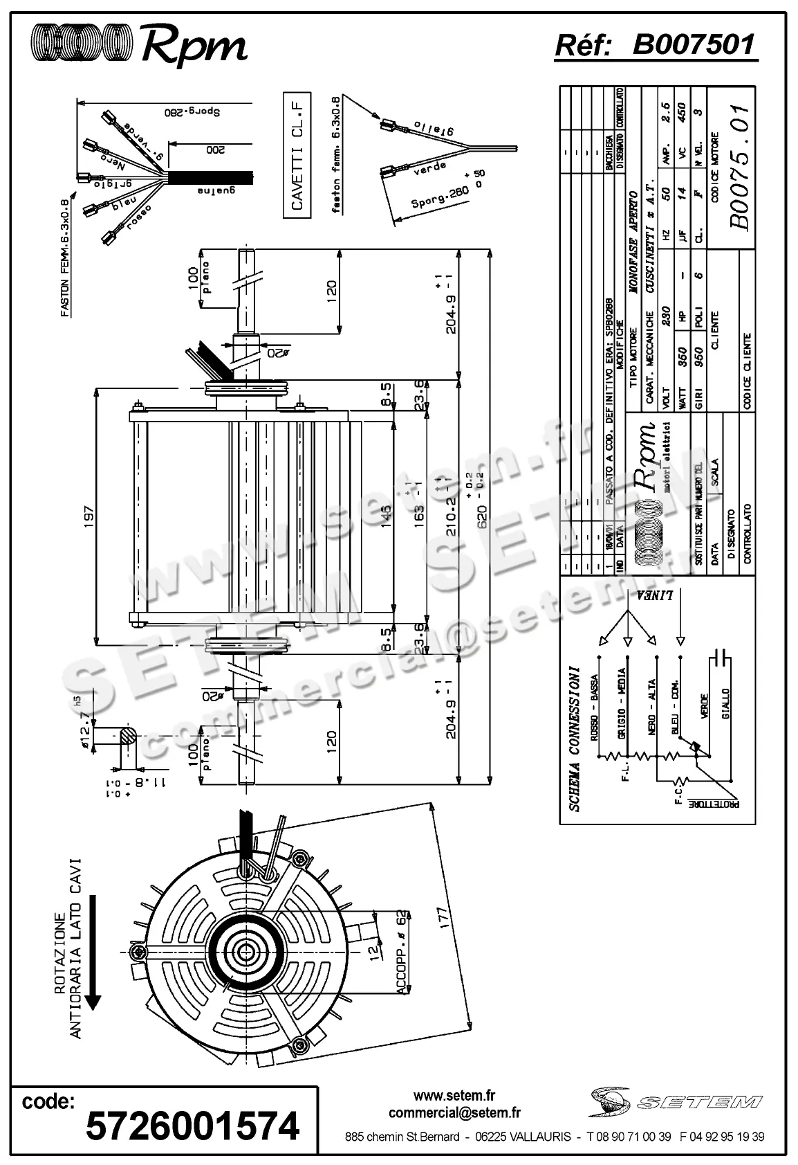 5726001574-MOTEUR RPM B007501