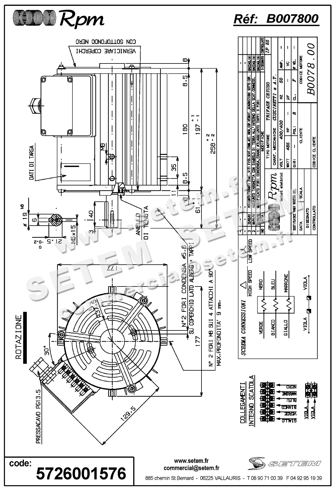 5726001576-MOTEUR RPM B007800
