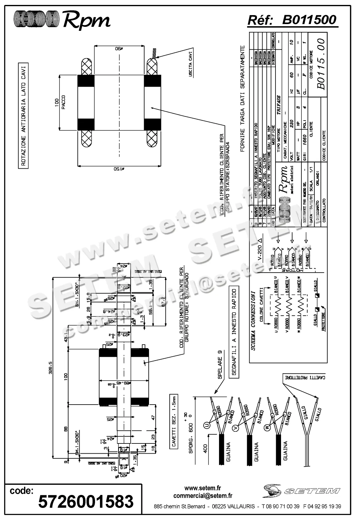5726001583-MOTEUR RPM B011500
