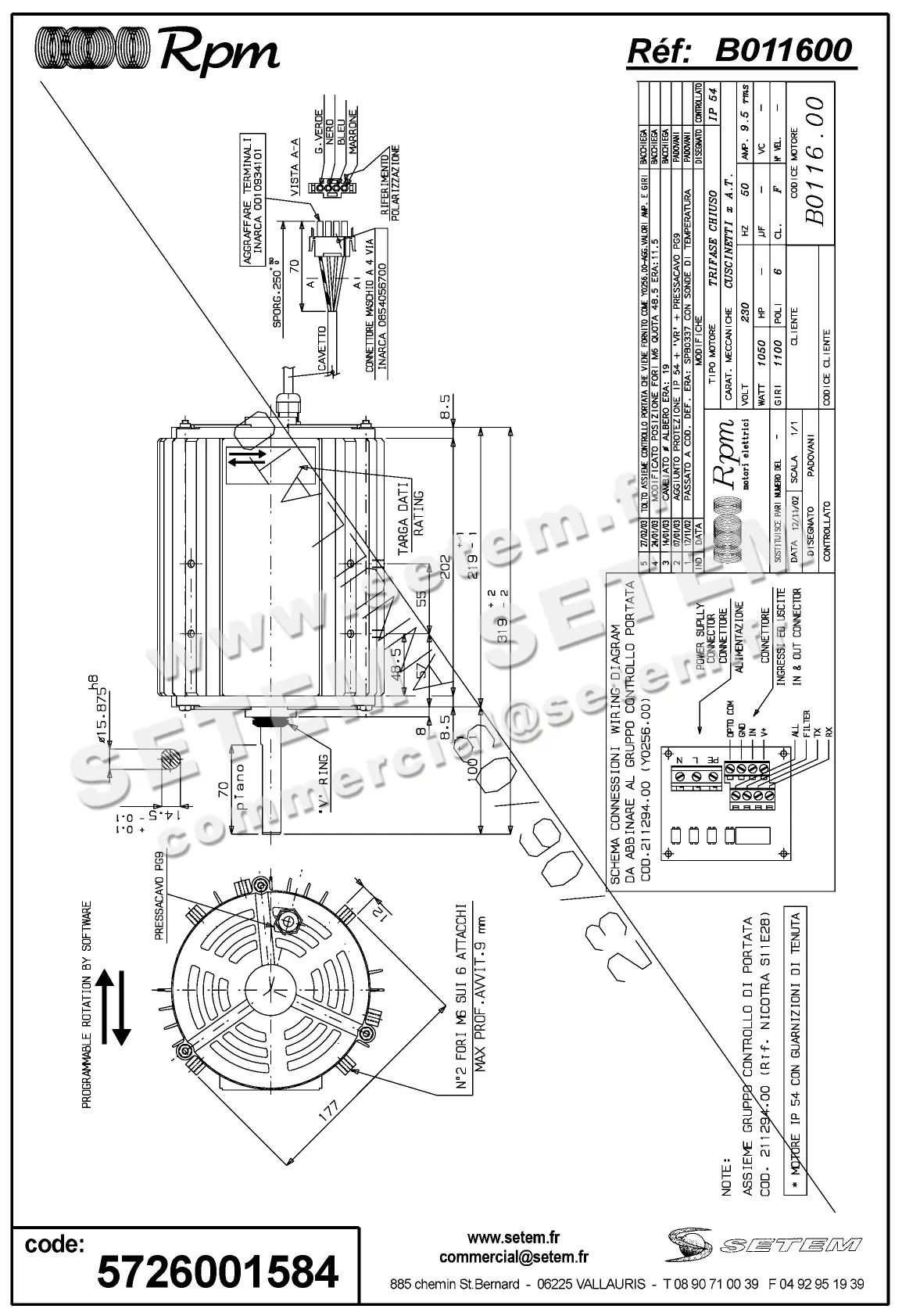 5726001584-MOTEUR RPM B011600