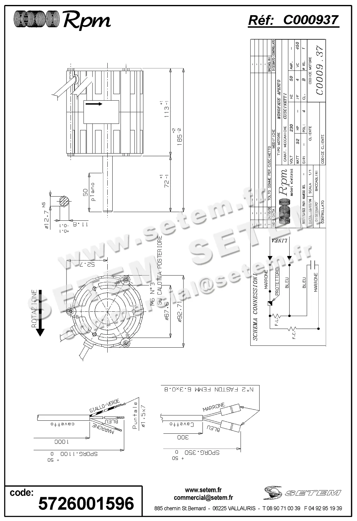 5726001596-MOTEUR RPM C000937