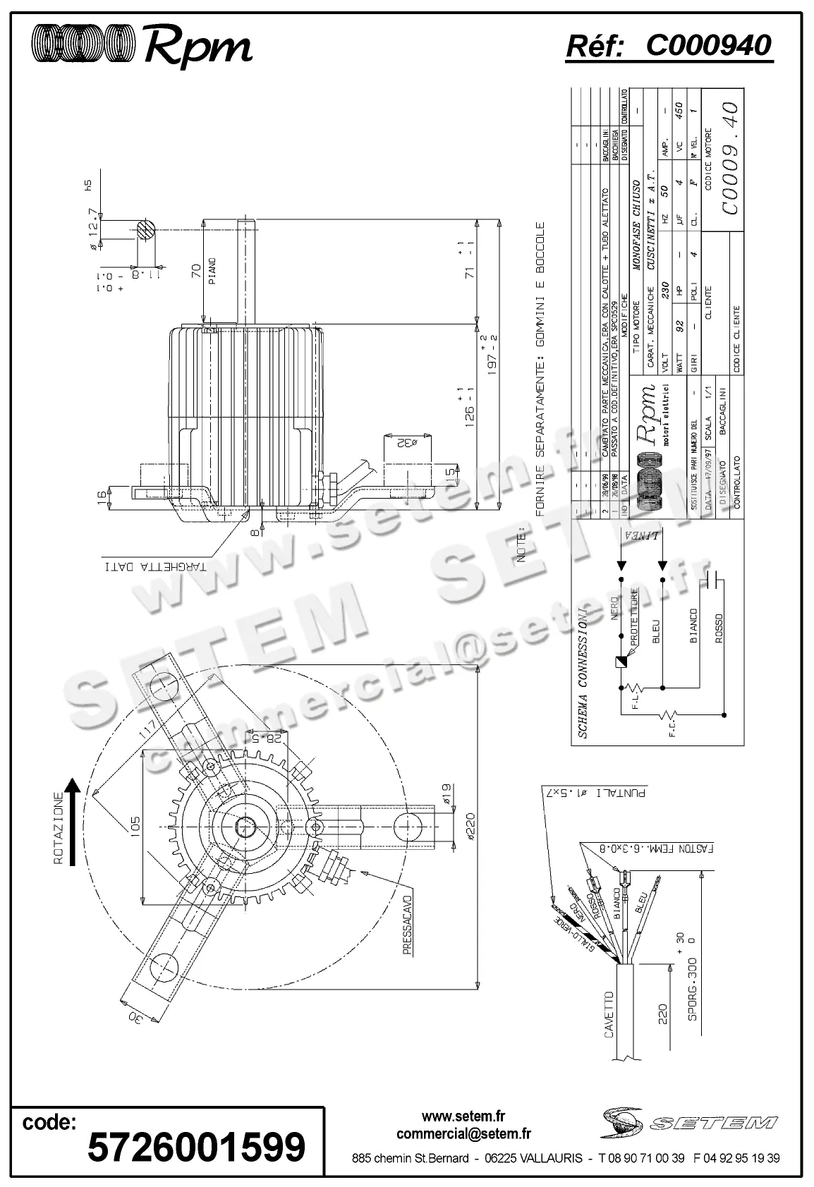 5726001599-MOTEUR RPM C000940