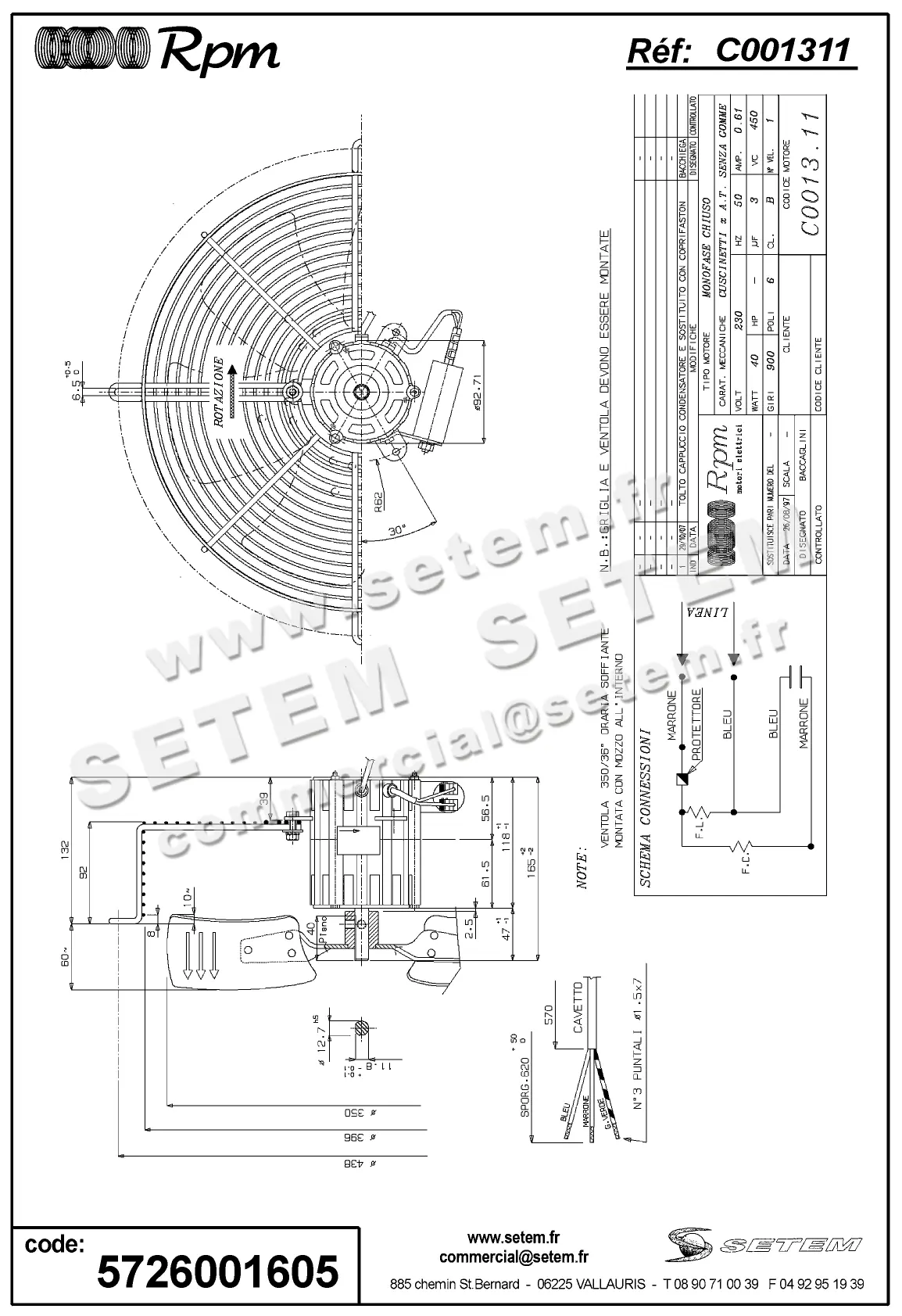 5726001605-VENTILATEUR RPM C001311