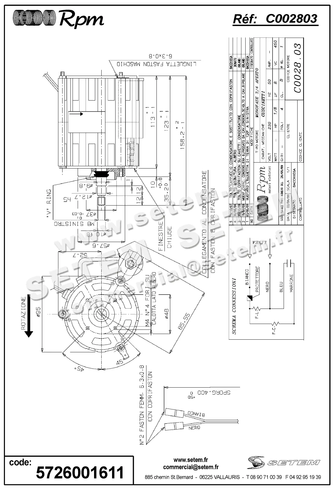 5726001611-MOTEUR RPM C002803