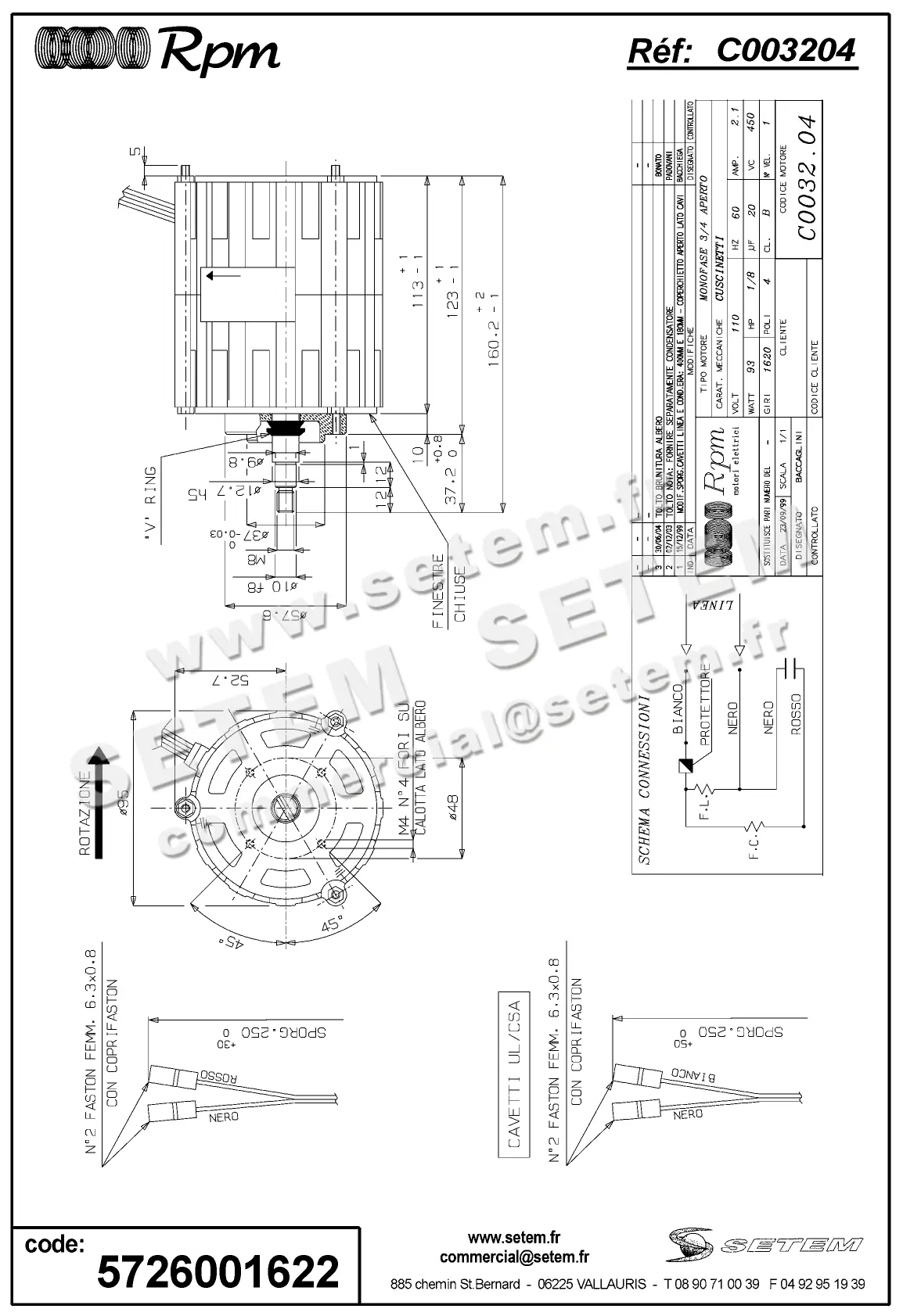 5726001622-MOTEUR RPM C003204
