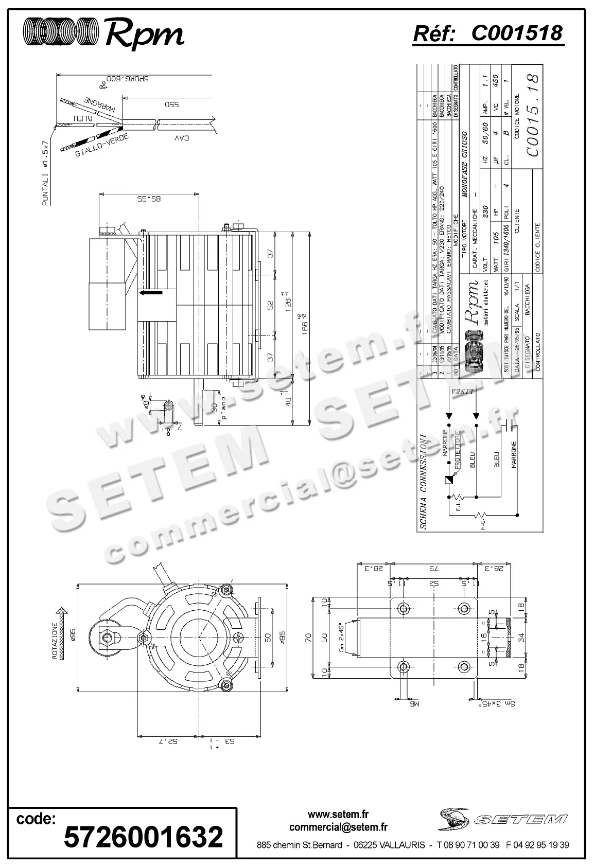 5726001632-MOTEUR RPM C001518