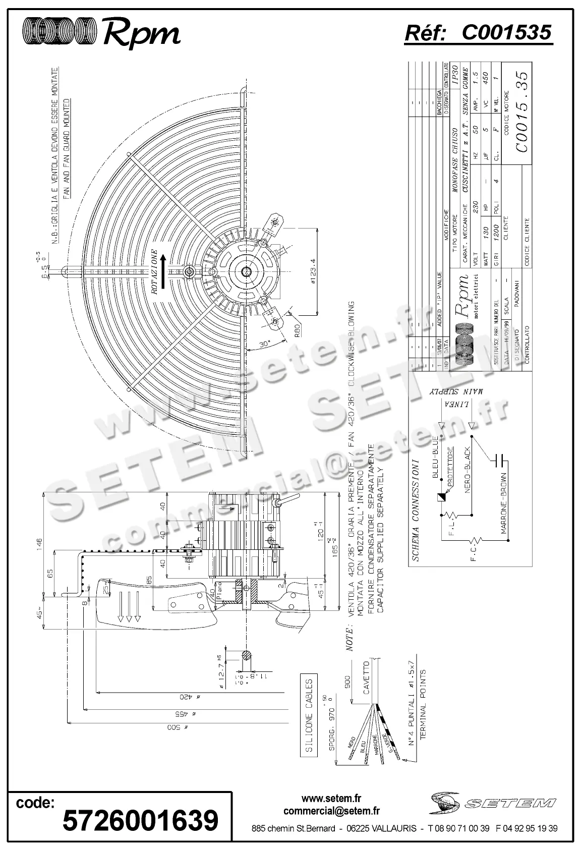 5726001639-MOTEUR RPM C001535