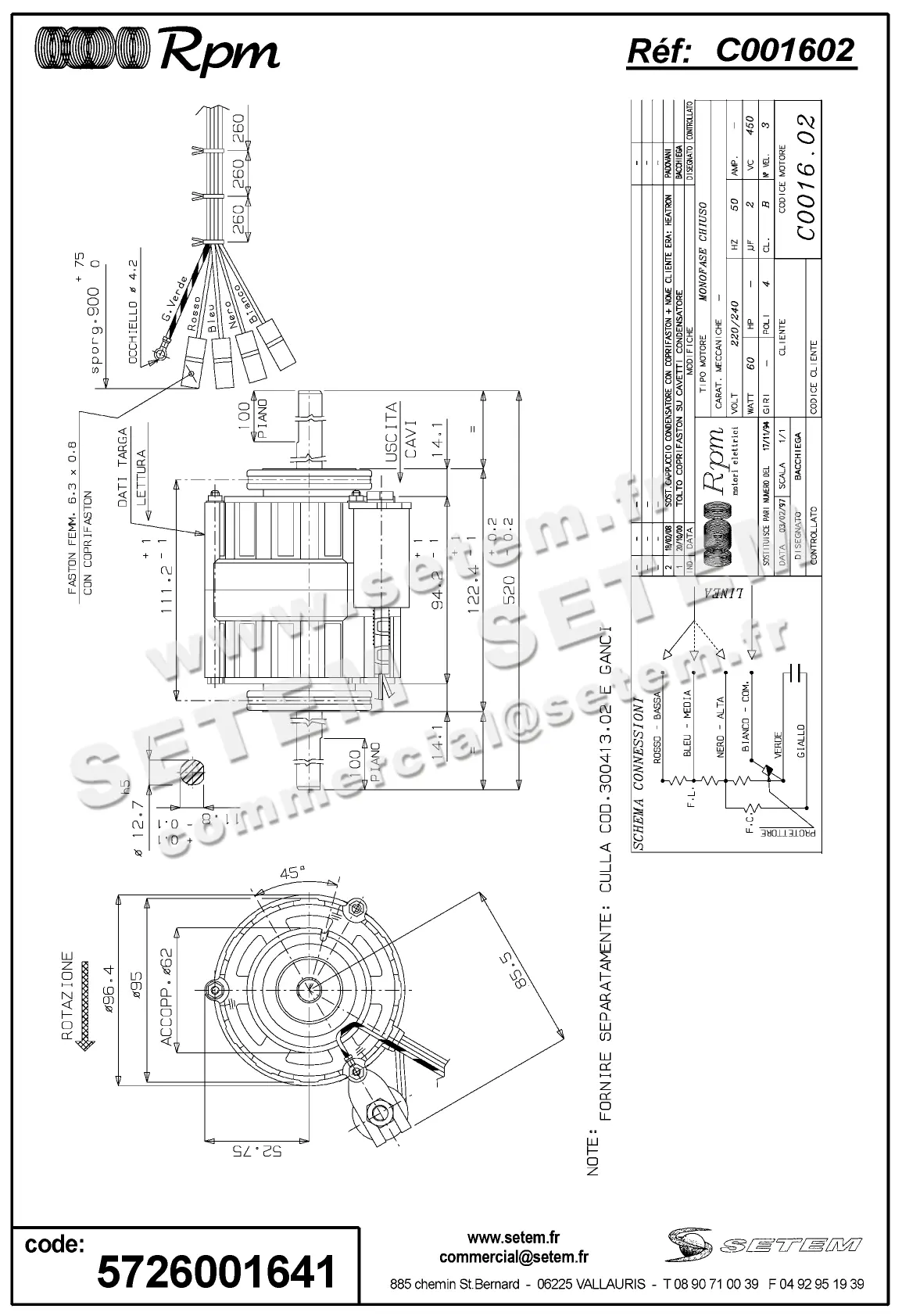 5726001641-MOTEUR RPM C001602