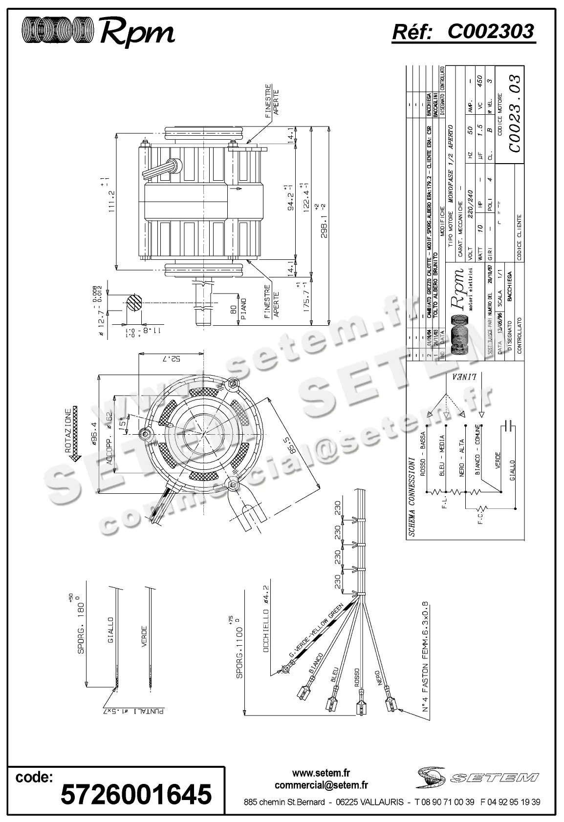 5726001645-MOTEUR RPM C002303