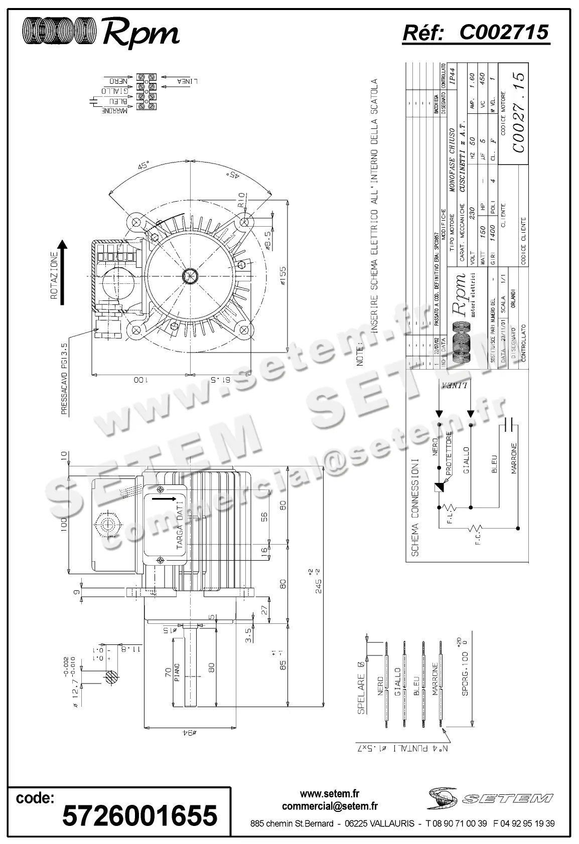 5726001655-MOTEUR RPM C002715
