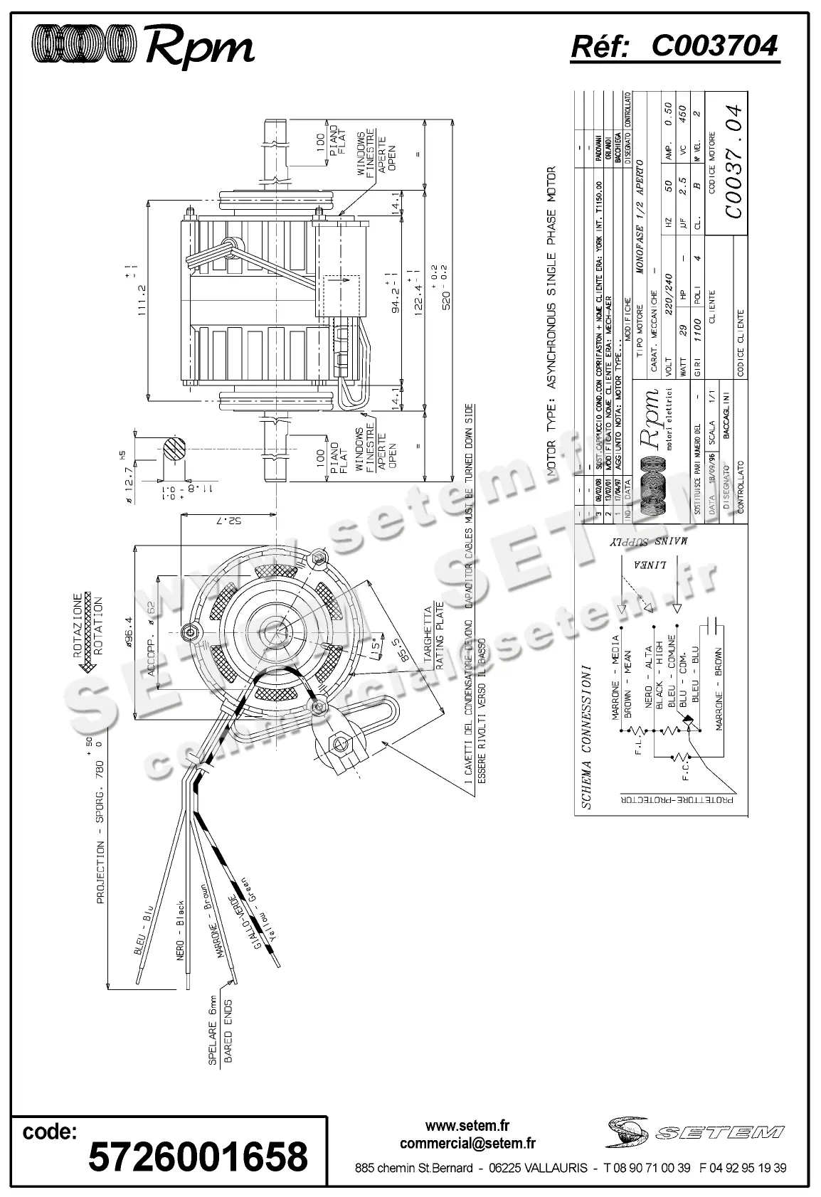 5726001658-MOTEUR RPM C003704