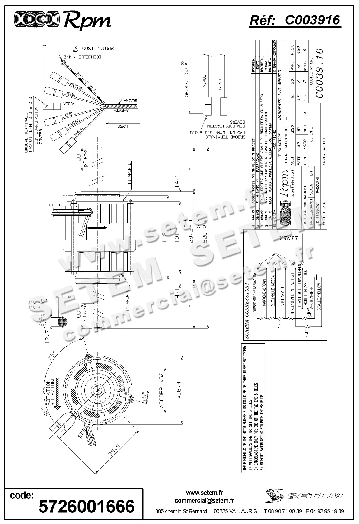 5726001666-MOTEUR RPM C003916